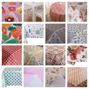 Wisch saubere Tischdecke PVC Vinyl Abdeckung abwischbar wasserdicht Tischdecke Schutz - Bild 1 von 59