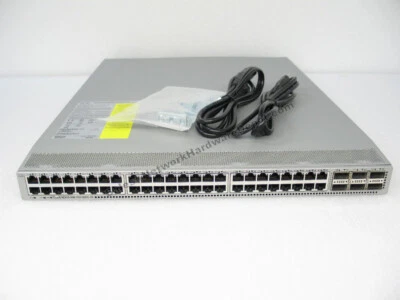 Cisco N9K-C93108TC-EX 48 puertos 10Gbase-T RJ45 6x 100G QSFP con CA - 1 año de garantía Foto 1 de 2