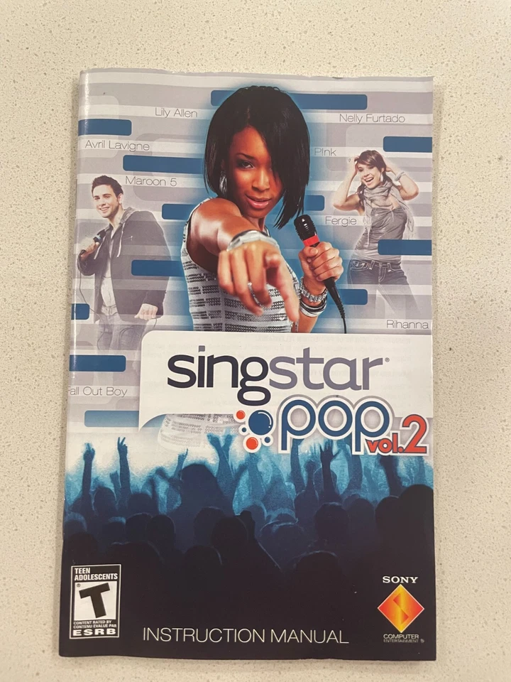 SINGSTAR POP VOL 2 - PLAYSTATION 2 PS2 - INSTRUCTION MANUAL ONLY - Image 1 of 1