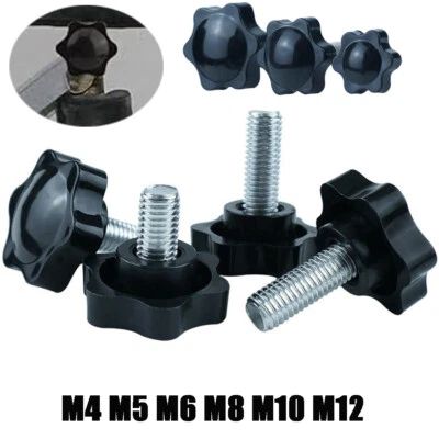 M4 M5 6 8 10 M12 Sterngriffschraube Griff Schraube Rändelschrauben Sternschraube - Bild 1 von 4