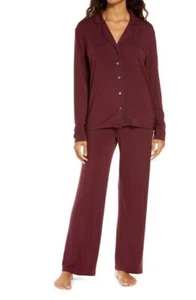 UGG Women's Long Sleeve Button Down Pajamas Jersey Two Piece Pjs Pants Set S - Picture 1 of 9