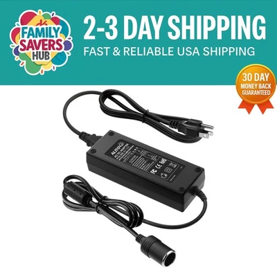 8ft Power Cord AC to DC Converter for 12V Devices - Safety First Design - Image 1 of 4