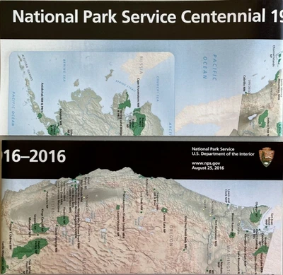 NATIONAL PARK SERVICE  Centennial Issue 1916 - 2016 UNIGRID BROCHURE/MAP  New - Image 1 of 4