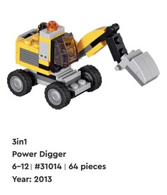 LEGO 31014 Power Digger: NEW  SET BAG (NO BOX) Creator Basic Construction