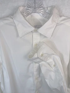 Vineyard Vines Shirt Mens Medium Solid White On The Go Performance OTG Preppy - Picture 1 of 10