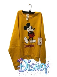 Disney Mickey Mouse Senfgelb Pullover Sweatshirt für Erwachsene Disneyland M - Bild 1 von 7