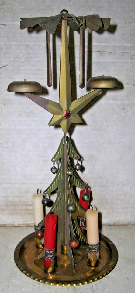 tolles altes Engelsgeläute Glockenspiel Weihnachten 50er Jahre Höhe ca. 29 cm - Bild 1 von 4