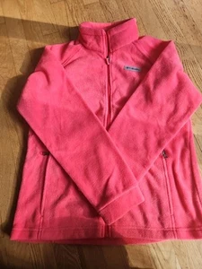 Columbia Youth Size XL NWOT Never Washed/Worn Pink Melon Color Full Zip - Picture 1 of 7