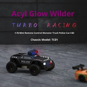 TURBO RACING 1:76 high-fidelity cool police light RC remote control car - Picture 1 of 5