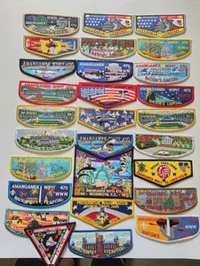 Lot Of 28 Amangamek Wipit Lodge 470 Uniform Patches Collection Boy Scouts BSA - Picture 1 of 15
