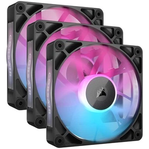 Corsair iCUE LINK RX120 RGB Series, PWM Lüfter 3er Pack - 120 mm, schwarz - Bild 1 von 10