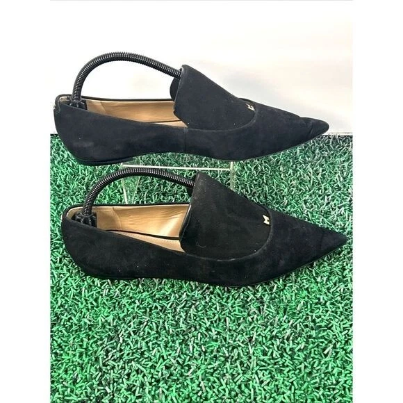 Sapatos de grife Sam Edelman feminino camurça preta D'Orsay biqueira pontiaguda 9M - Imagem 1 de 4