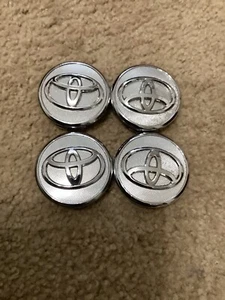 OEM TOYOTA COROLA WHEELS RIMS CENTER HUBCAPS 2-3/16”OD42603-02220 Chrome 4pcs - Picture 1 of 5