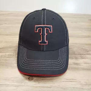 Vintage Texas Rangers Hat Cap Strap Back Twins Enterprise Dark Navy Blue Adj - Picture 1 of 7