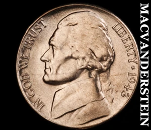 1943-S Jefferson Nickel - Choice Gem Brilliant Uncirculated Lustrous #B9152 - Picture 1 of 2