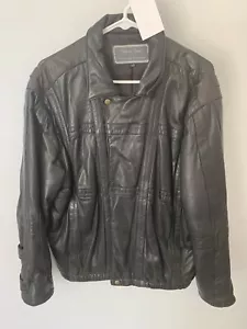 Men's 36 Black Michael Hoban North Beach Leather Jacket - Picture 1 of 12