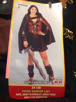 Women's Viking Halloween Costume Game of Thrones Party Xena Warrior Princess Wow - Image 1 of 4