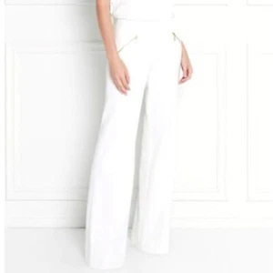 Rachel Zoe Sidney Wide Leg Zipper Pocket Pants Ecru - Picture 1 of 10