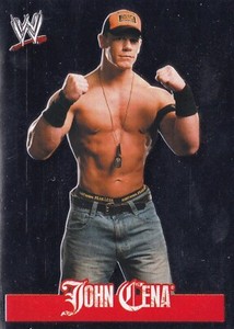 John Cena 2009 Topps WWE Rivals Album Stickers Foil Card #4 Spanish Version