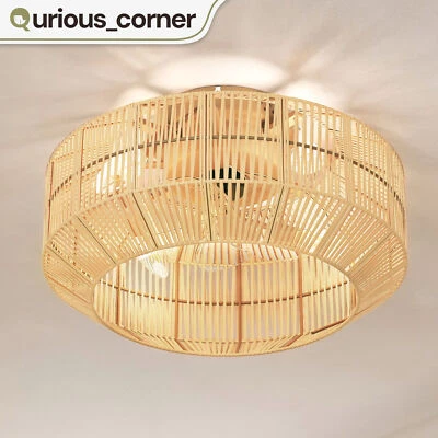 18" Caged Ceiling Fan Chandelier Lamp w/ Light 6 Reversible Speed Timer Mode - Image 1 of 4