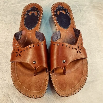 Sandalias de cuero Indigo By Clark’s para mujer con puntera dividida 9M Foto 1 de 4