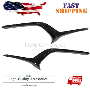 Fit Mazda CX-30 2020-2023 Gloss Black Bumper Molding Trim Front Left+Right Side - Picture 1 of 22