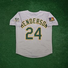 Rickey Henderson 1994 Oakland Athletics 125th Anniv. Men's Grey Road Jersey