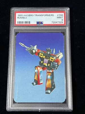 1985 Hasbro Transformers #106 Rumble RC Action Card PSA 9 GRADED MINT LOW POP - Image 1 of 3