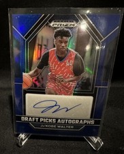 JA'KOBE WALTER Baylor 2023-24 Panini Prizm Draft Picks Blue Prizm AUTO # 54/125