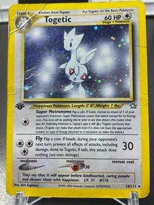WOTC SWIRL - Togetic 16/111 - 1ª Edición Neo Genesis Holo Tarjeta Pokémon Rara - Imagen 1 de 3