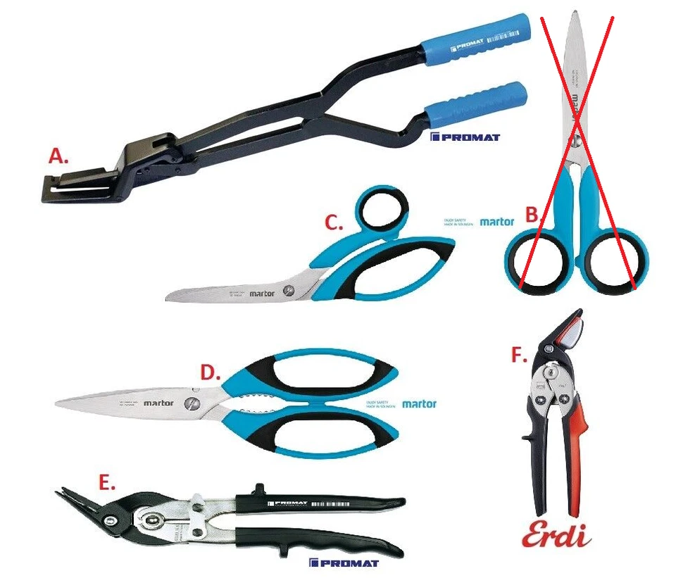 Sicherheitsscheren / Bandsicherheitsschere / Scheren by Martor , Promat + Erdi