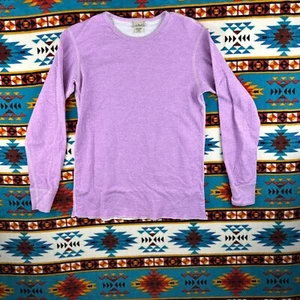 Camiseta LL Bean Manga Larga Algodón Tejido Capas Lavanda Púrpura Pequeña - Imagen 1 de 4