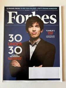 TUMBLR DAVID KARP * 30 UNDER 30 January 21 2013 FORBES MAGAZINE Prodigies - Picture 1 of 4