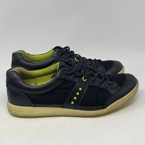 ECCO Street Premier Golf Shoes Mens 10 - 10.5 EU 44 Black Leather Spikeless - Picture 1 of 18