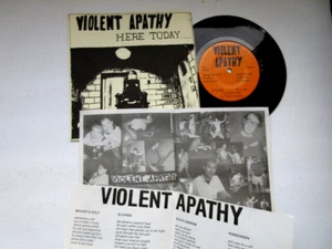 Violent Apathy - Here Today 7” EP Gravelvoice DETROIT PUNK - NM 45 RPM RECORD - Picture 1 of 10
