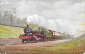 Edwardian Railway Postkarte GWR Atlantic 171 Plymouth Express Raphael Tuck - Bild 1 von 2
