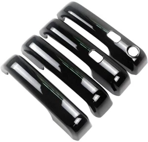 For 2017-2021 Ford F-250 F-350 Gloss Black Door Handle Covers With 2 Smart KEY - Picture 1 of 2