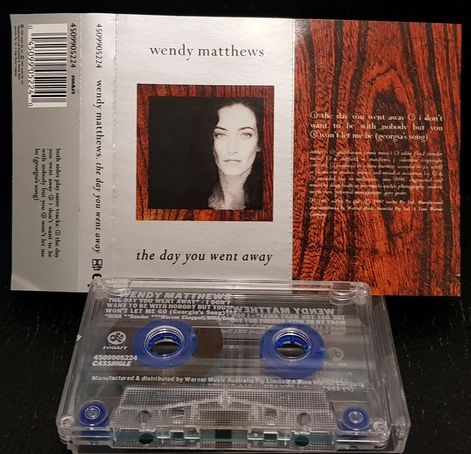 Wendy Matthews – The Day You Went Away - 1992 cassette tape single excellent - Image 1 of 1