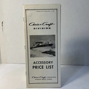 1961 Chris Craft Division Accessory Price List - Picture 1 of 13