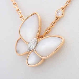 Van Cleef & Arpels de Papillon Shell Diamond Necklace 750 (PG) 6.3g