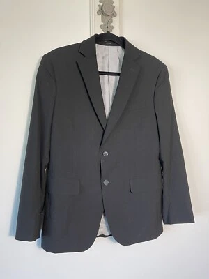 JF J.FERRAR Classic Men's Blazer Solid Black Size 36S Polyester/Viscose - Image 1 of 4