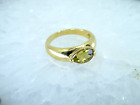 Sterling Silver Gold Over Vermeil Pear Cut Citrine Solitaire RING Sz.8