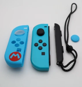 NINTENDO SWITCH LEFT JOY CON W/ SILICONE COVER + WRIST STRAP - TESTED WORKS - Picture 1 of 9