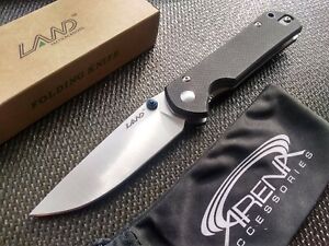 Sanrenmu LAND 910 Liner Lock Pocket Knife 12C27 Sandvik Blade Bearings G10 EDC