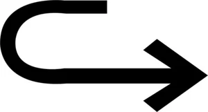 Direction Symbol 1 Color Window Wall Vinyl Decal Sticker Printed - Bild 1 von 5