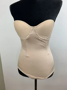DELICATES Women’s Classic Strapless Bodysuit Color Nude Size 34B (C-132) - Picture 1 of 7