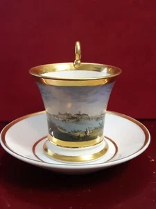 KAISERREICH BEMALTE TASSE 800 EMPIRE TASSEN Neuburg an der Donau CUP PORZELLAN XIX  - Bild 1 von 11