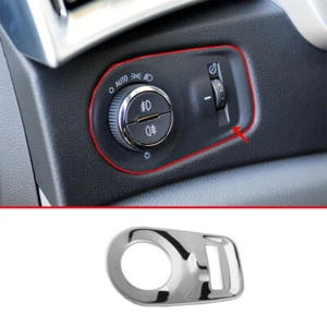 Chrome Titanium Headlight Button Frame Cover Trim 1pc For Cadillac SRX 2010-2016 - Picture 1 of 8