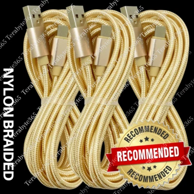 1/3Pack 10Ft Long USB Fast Charger Cable For iPhone 14 13 12 11 8 6 Plus XR Cord - Image 1 of 4