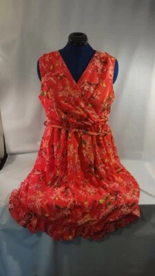 George designs by mark Eisen dress size 16  Coral Vibrance - Image 1 of 4